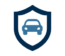 cartoon graphic of car in a shield